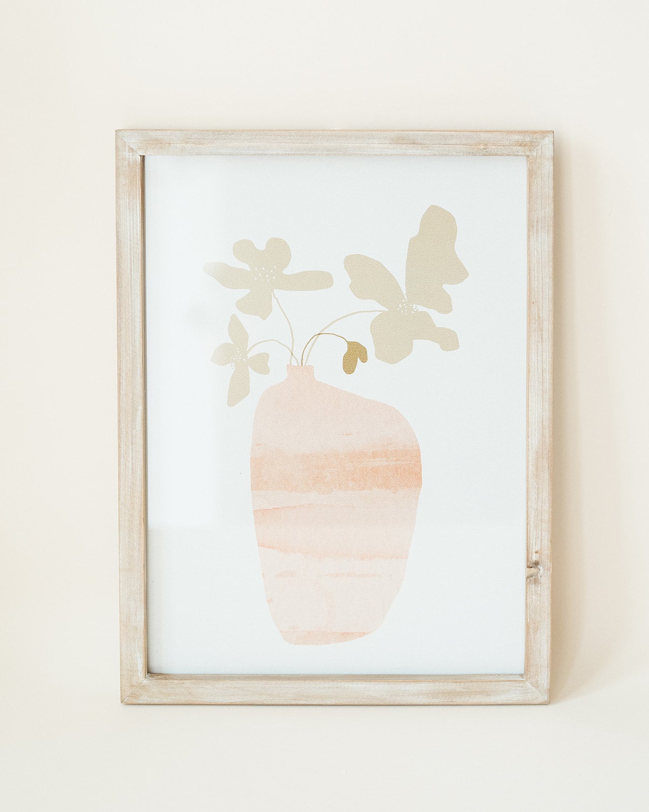 Flowers in Vase Glass Frame