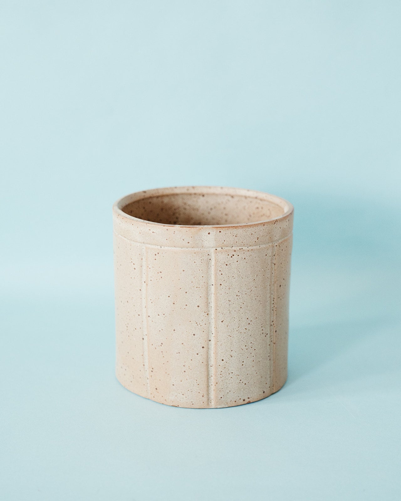 Beige Stoneware Crock