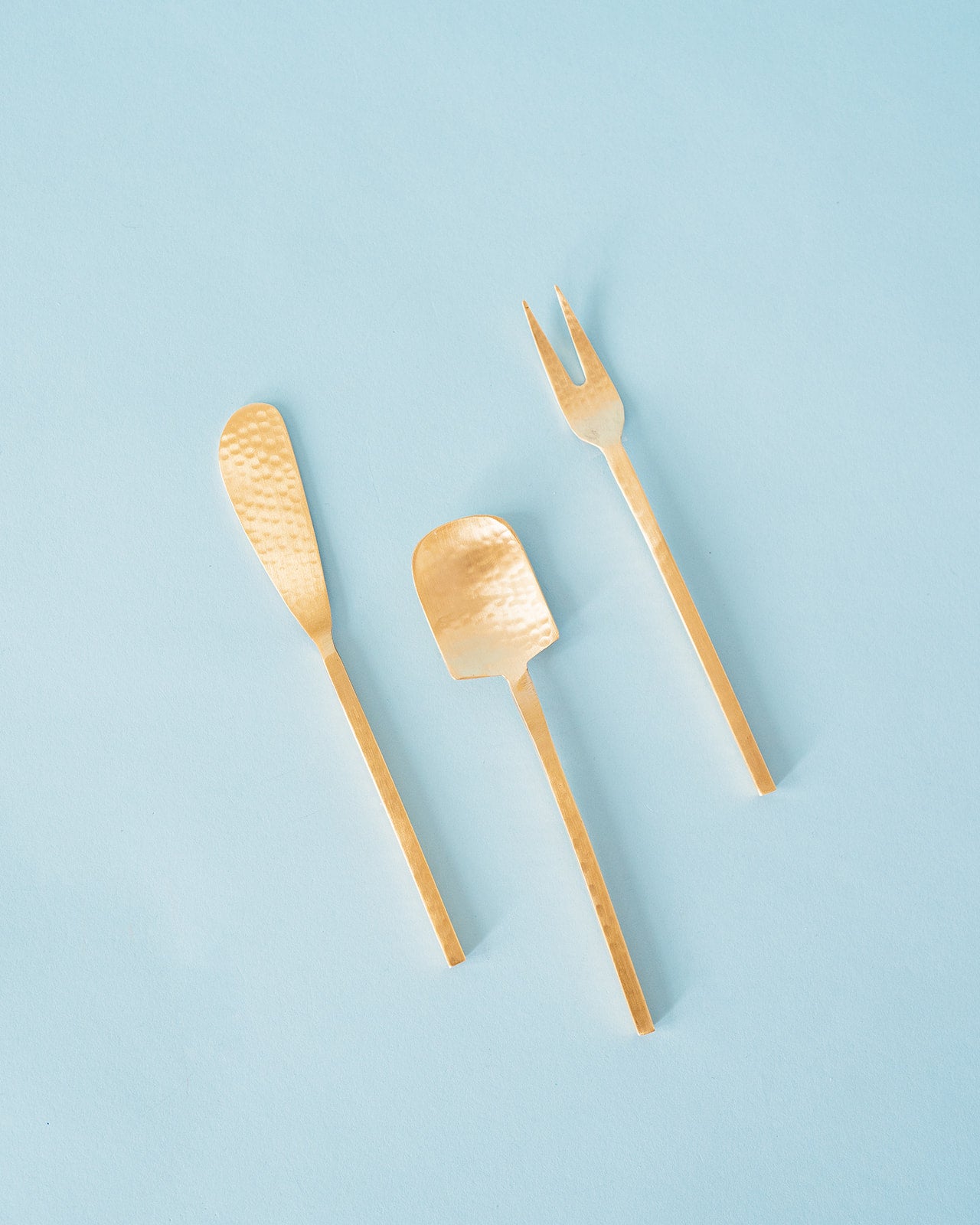 Hammered Gold Appetizer Set