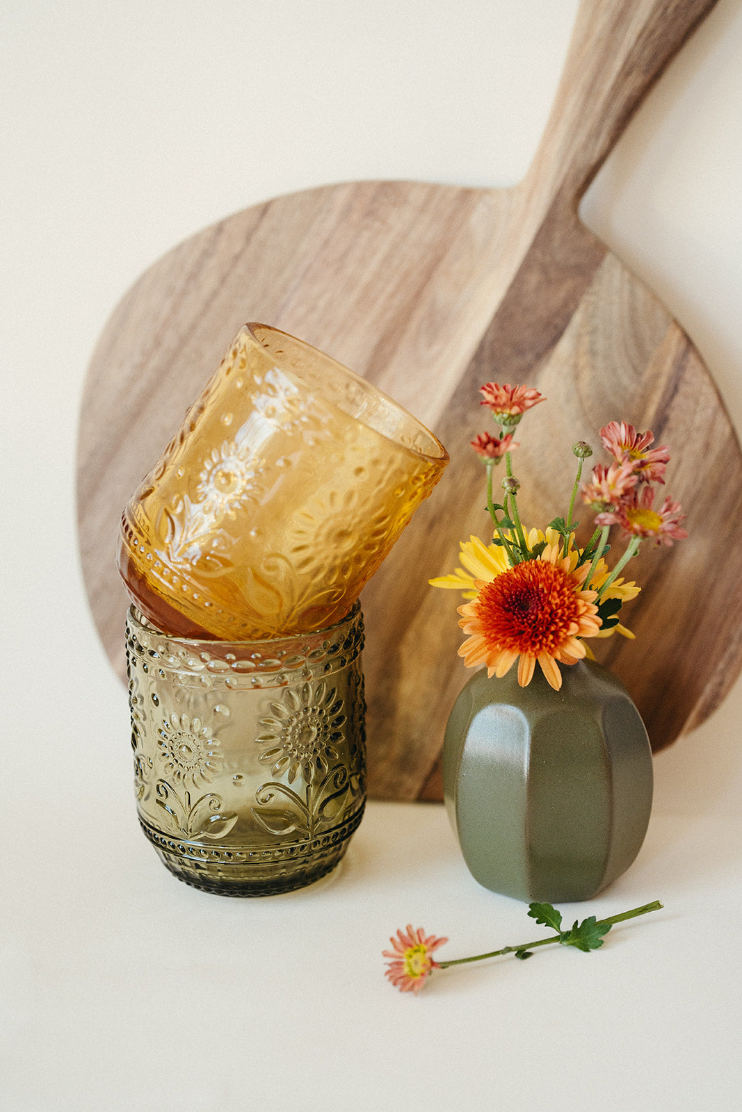 Embossed Drinking Glass