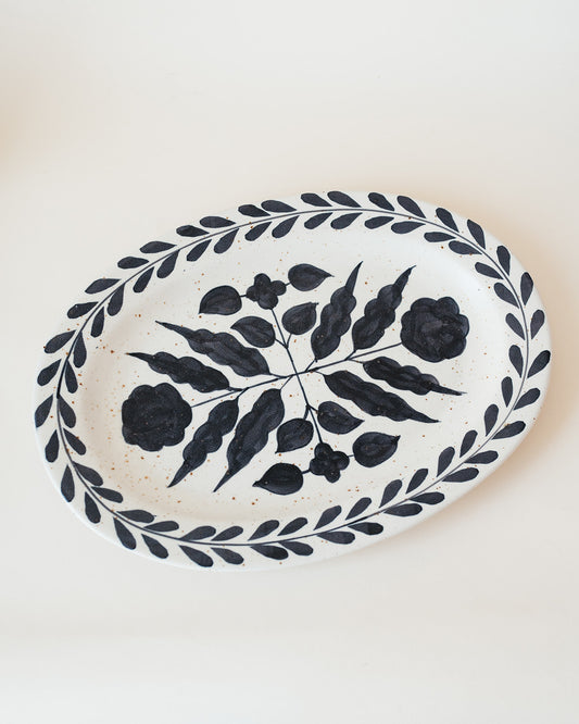 Hand-Painted Stoneware Platter