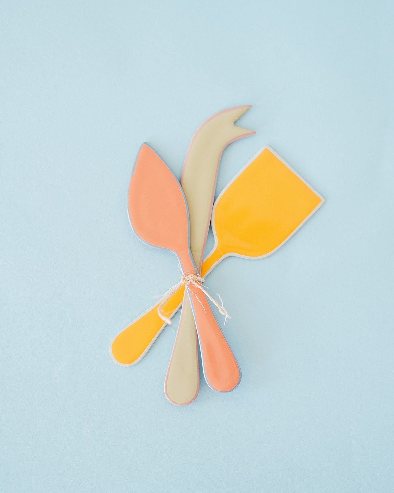 enameled stainless steel cheese knives