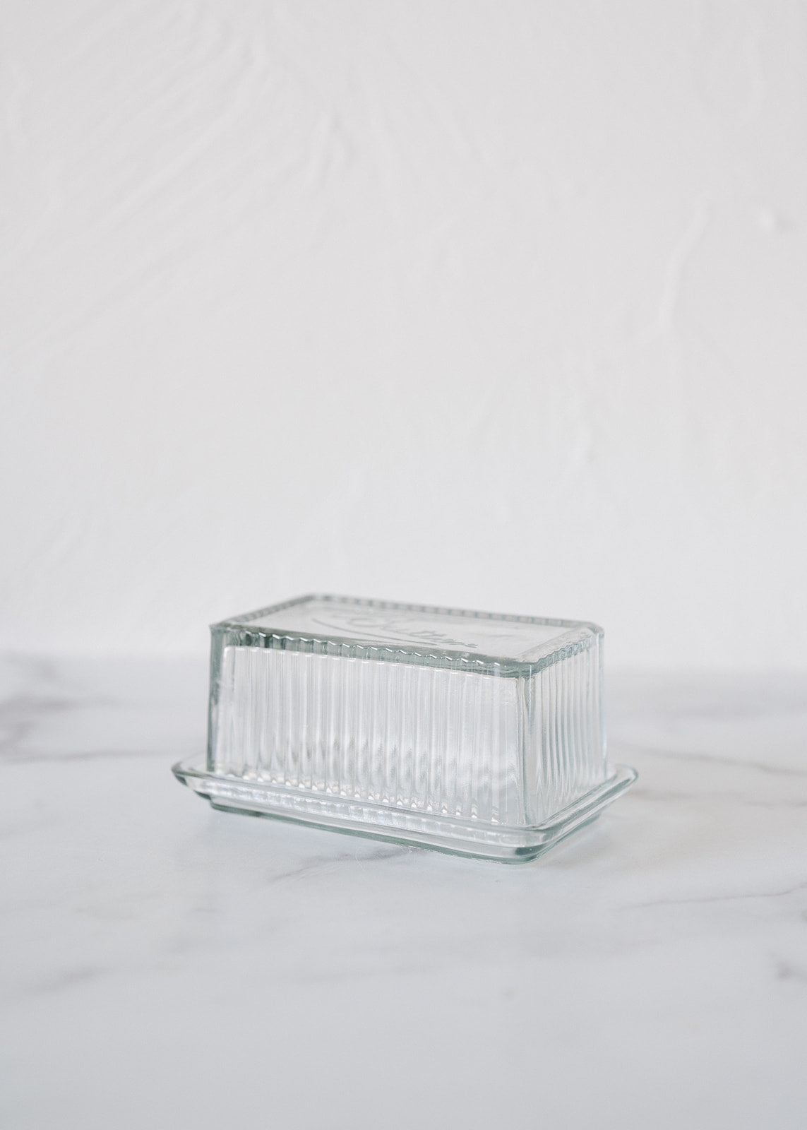 Pressed Glass Butter Dish