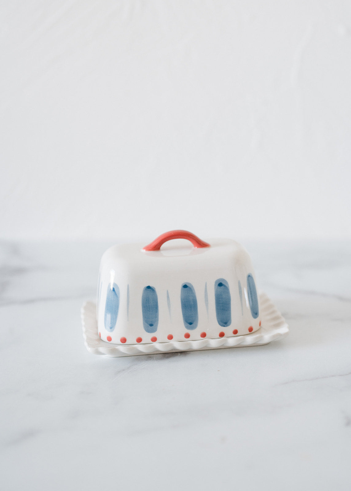 Scalloped Edge Butter Dish