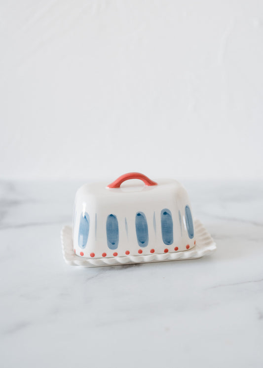 Scalloped Edge Butter Dish