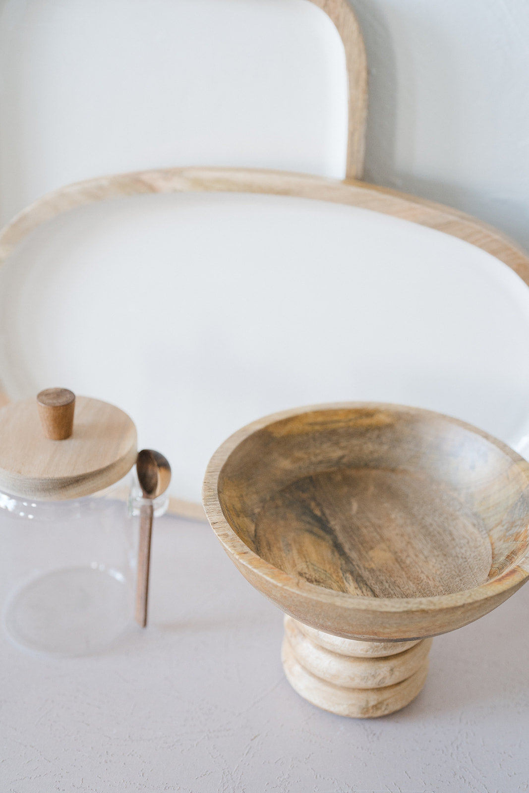 Ribbed Mango Footed Bowl