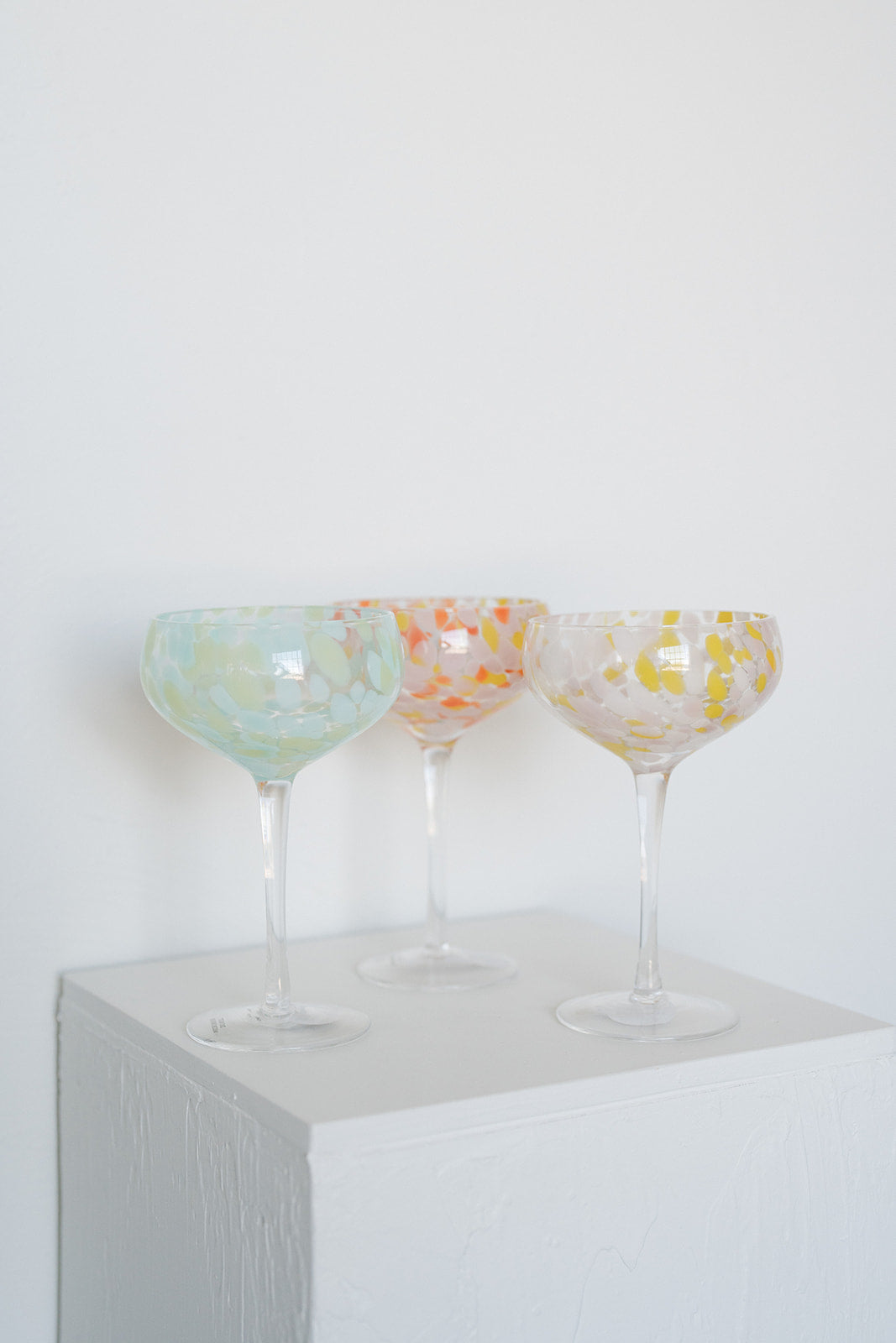 Stemmed Confetti Champagne Coupe