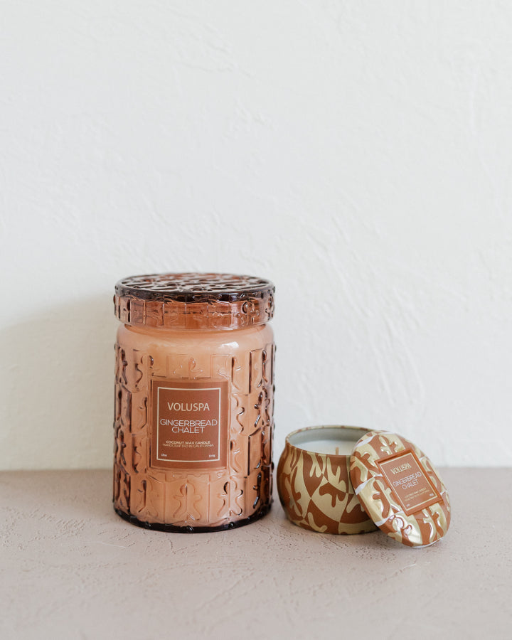 Gingerbread Large Glass Candle
