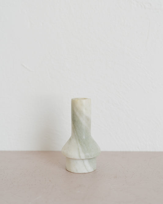Green Melange Marble Taper Holder