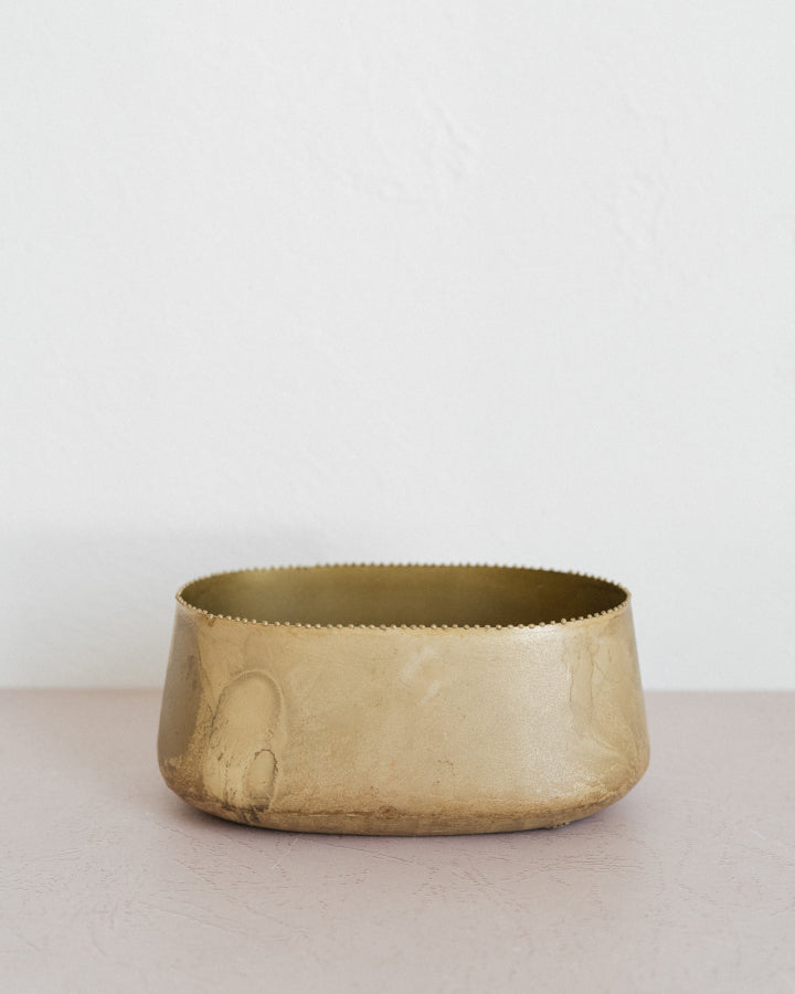 Metal Planters w/ Beaded Edge