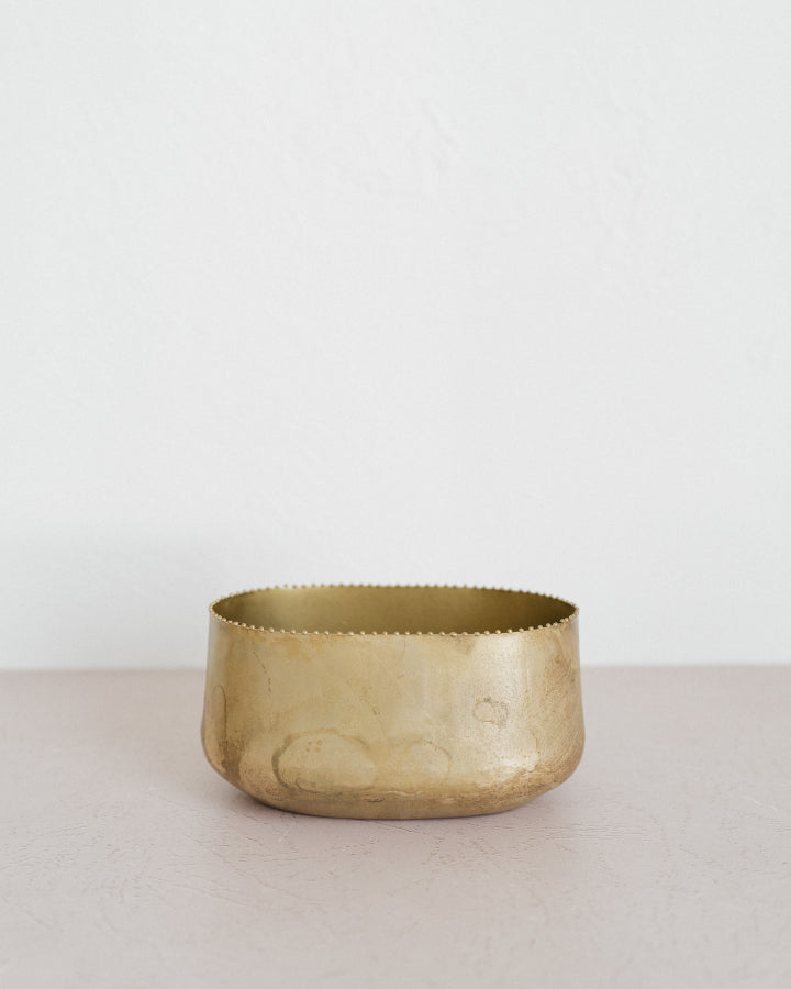 Metal Planters w/ Beaded Edge