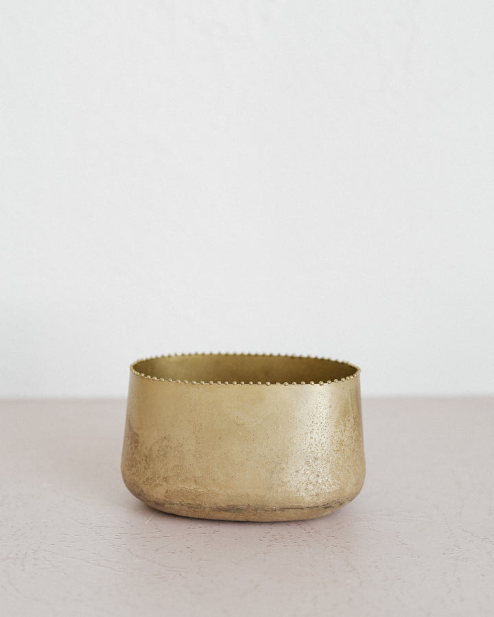 Metal Planters w/ Beaded Edge
