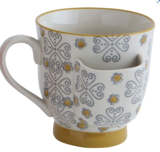 Multicolor Mug w/ Tea Bag Holder