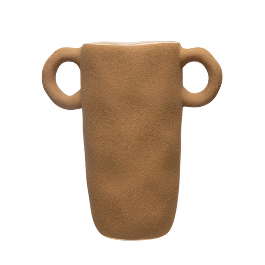 Sand Stoneware Vase w/ Handles