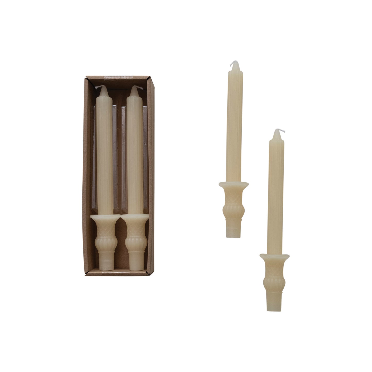 Pleated Taper with Base Candles s/2