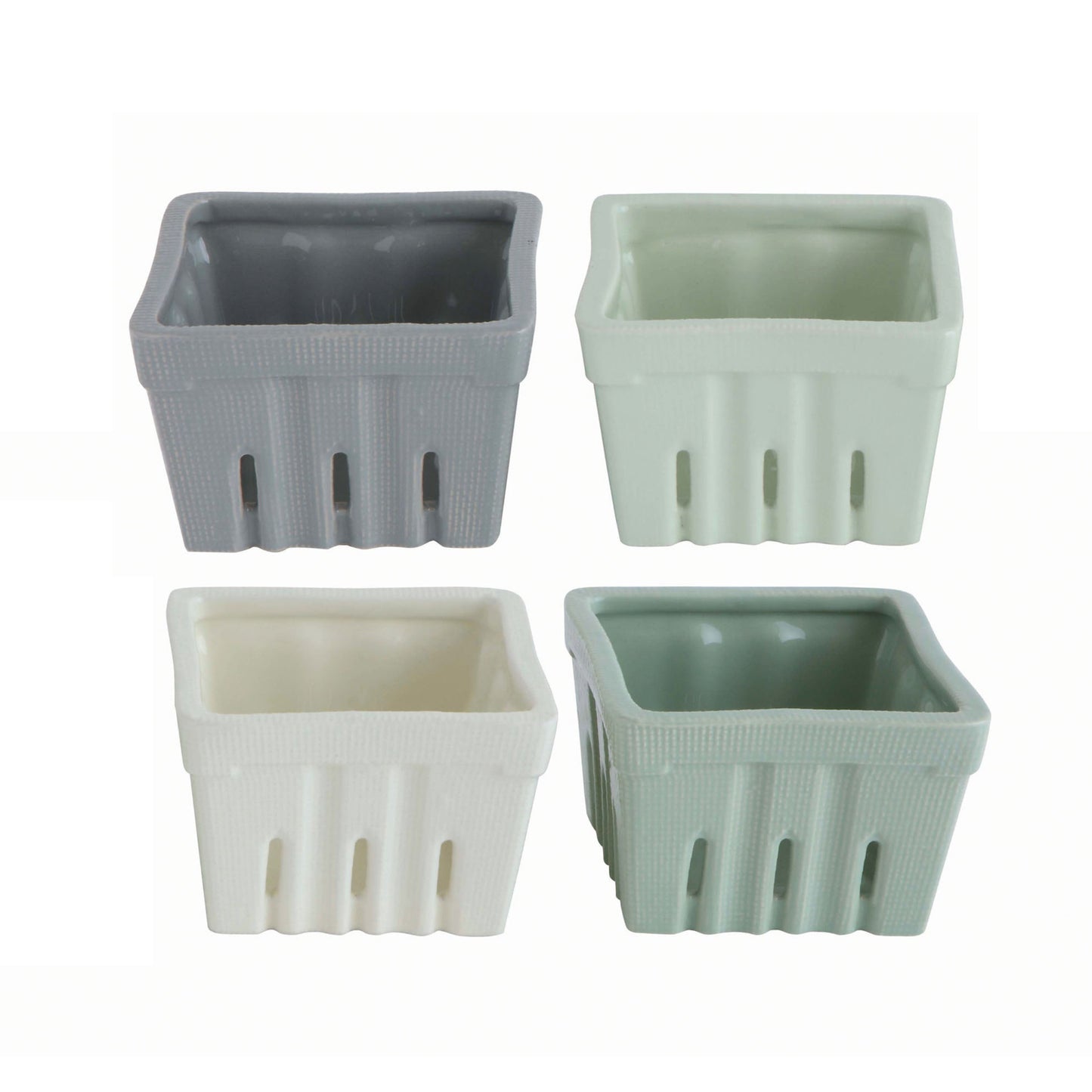Stoneware Square Berry Basket