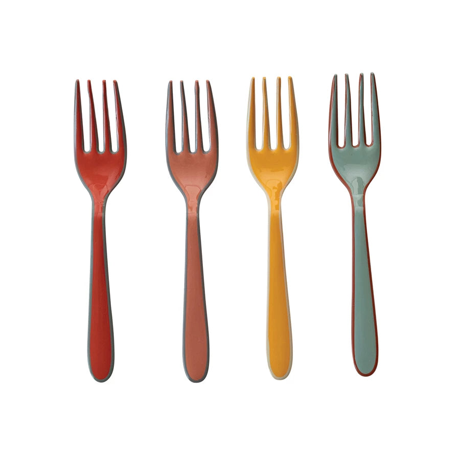 Enameled Stainless Steel Fork