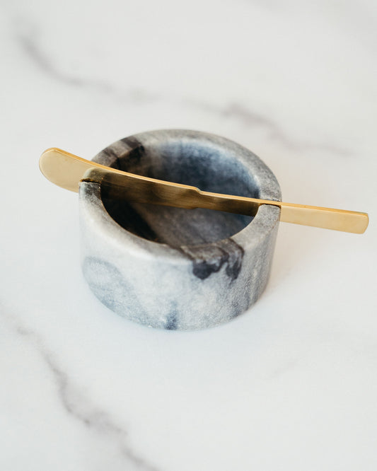 Marble Bowl w/ Knife
