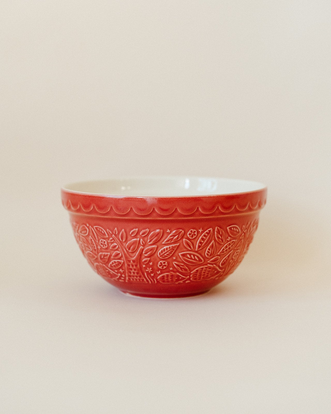 In the Forest Mixing Bowl- Red 8.25"