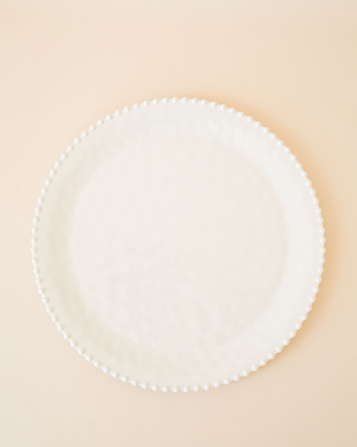 Beaded Pearl Round Serving Tray