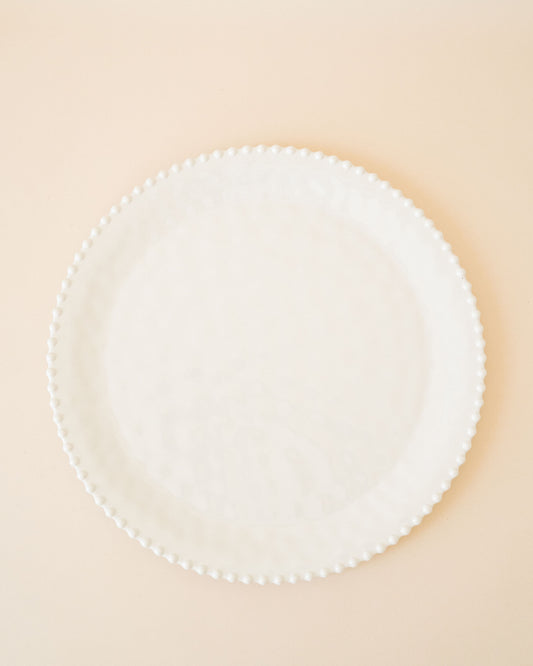 Beaded Pearl Round Serving Tray