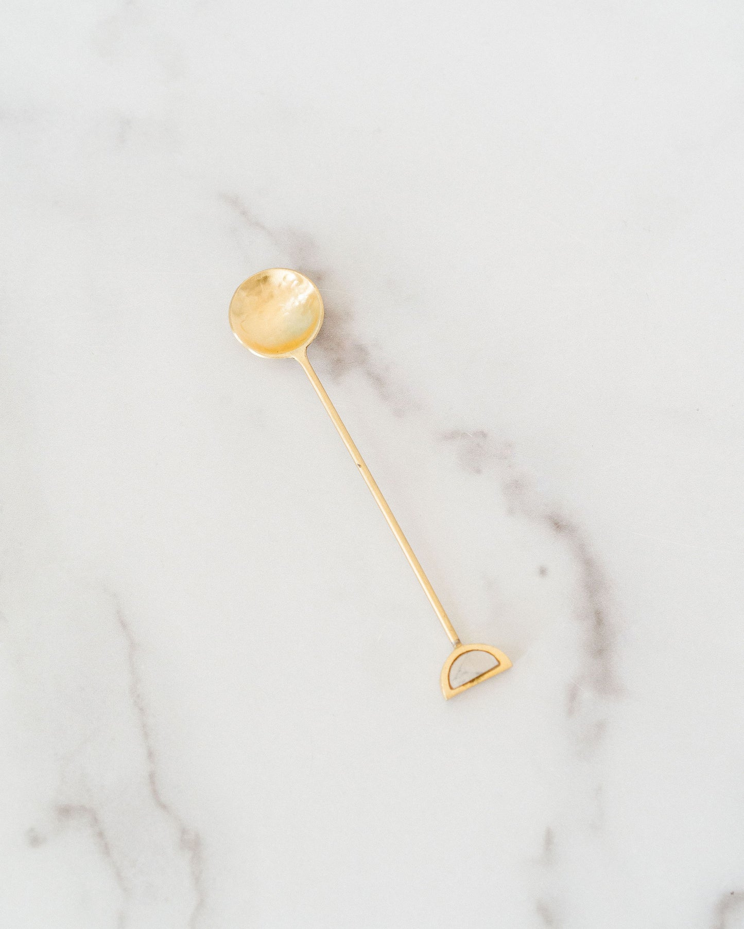 Gold/White tea spoons
