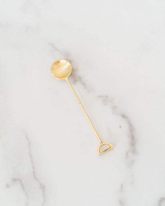 Gold/White tea spoons