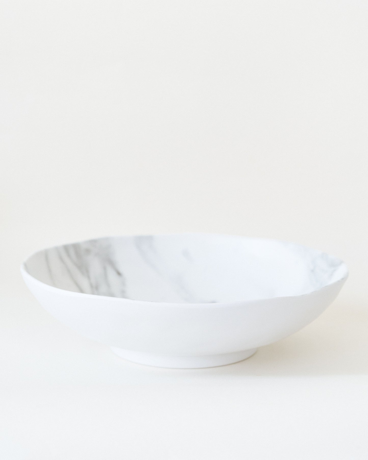 White Marble Serving Bowl