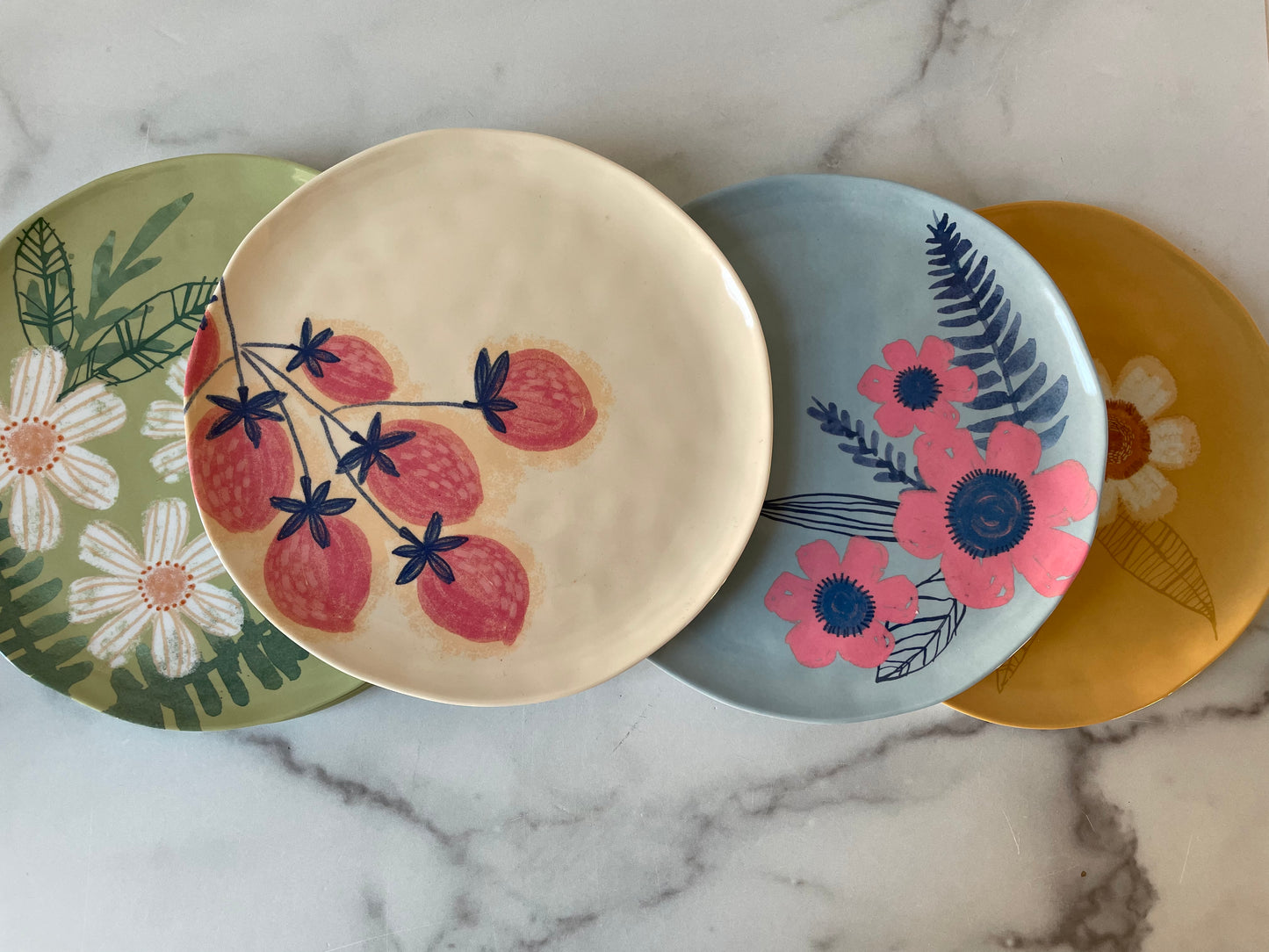 Berries and flower Plates