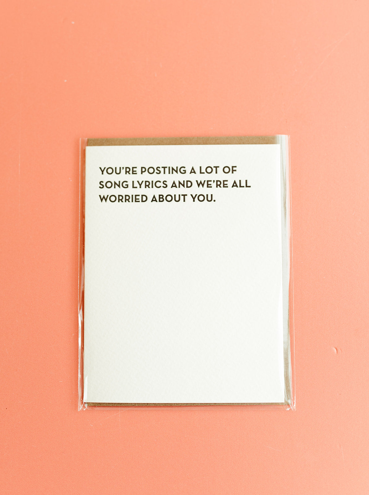 Song Lyrics Card