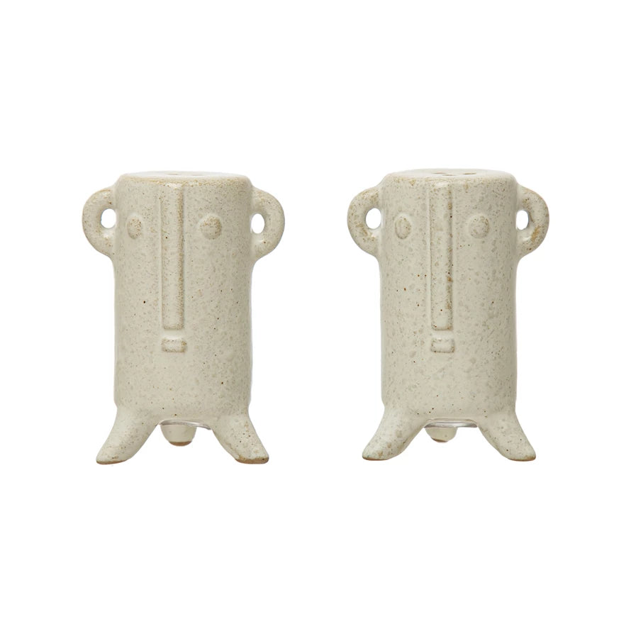 Stoneware Salt & Pepper Shakers