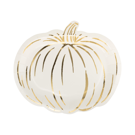 Cream Pumpkin Shaped Plate