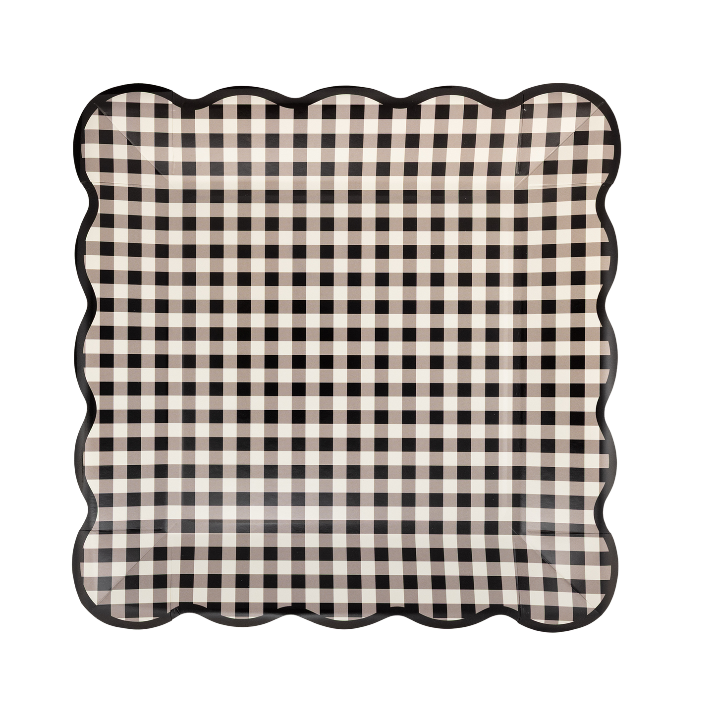 Black Gingham 10" Plate