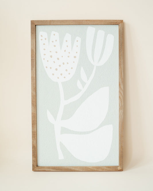 Wood Framed Flower Print