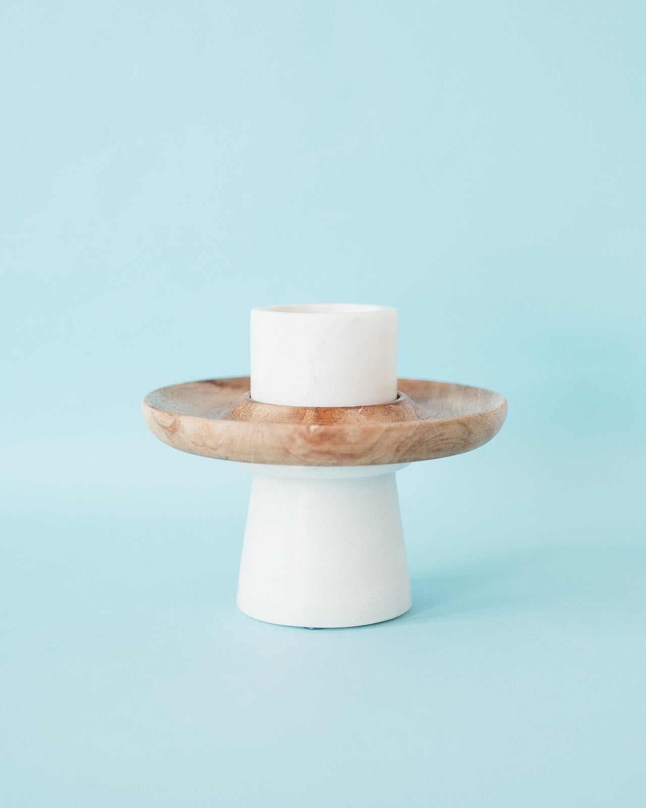 Mango Wood Appetizer Marble Stand