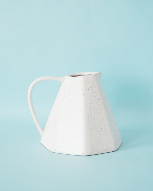 Stoneware Pitcher W/Pleats
