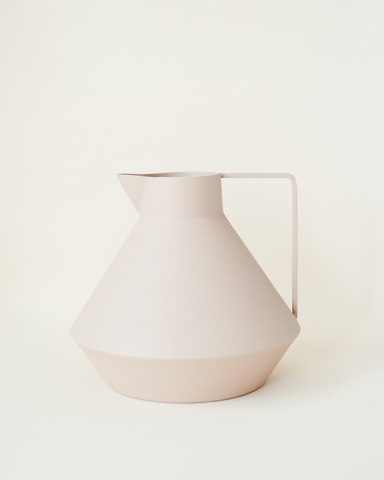 Metal Pitcher Vase W/Handle