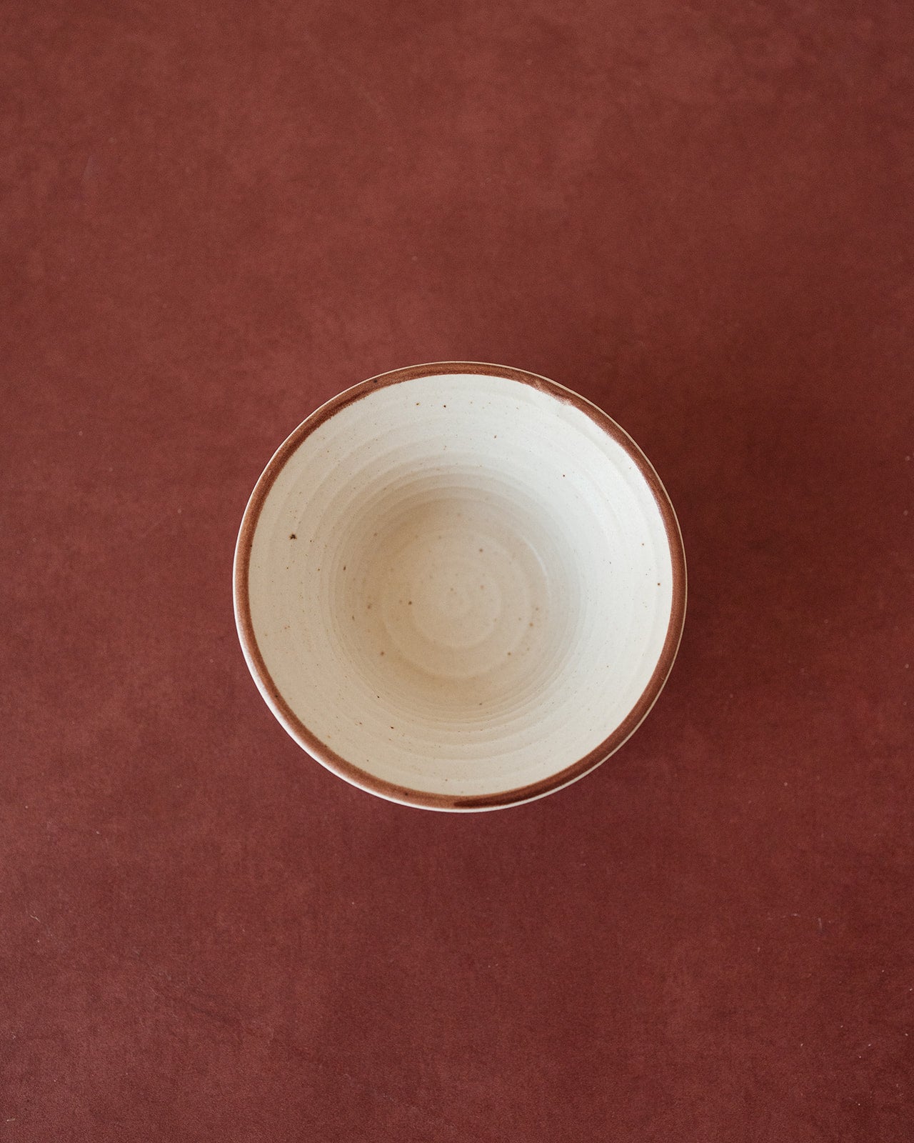 Stoneware Cream Speckled Bowl