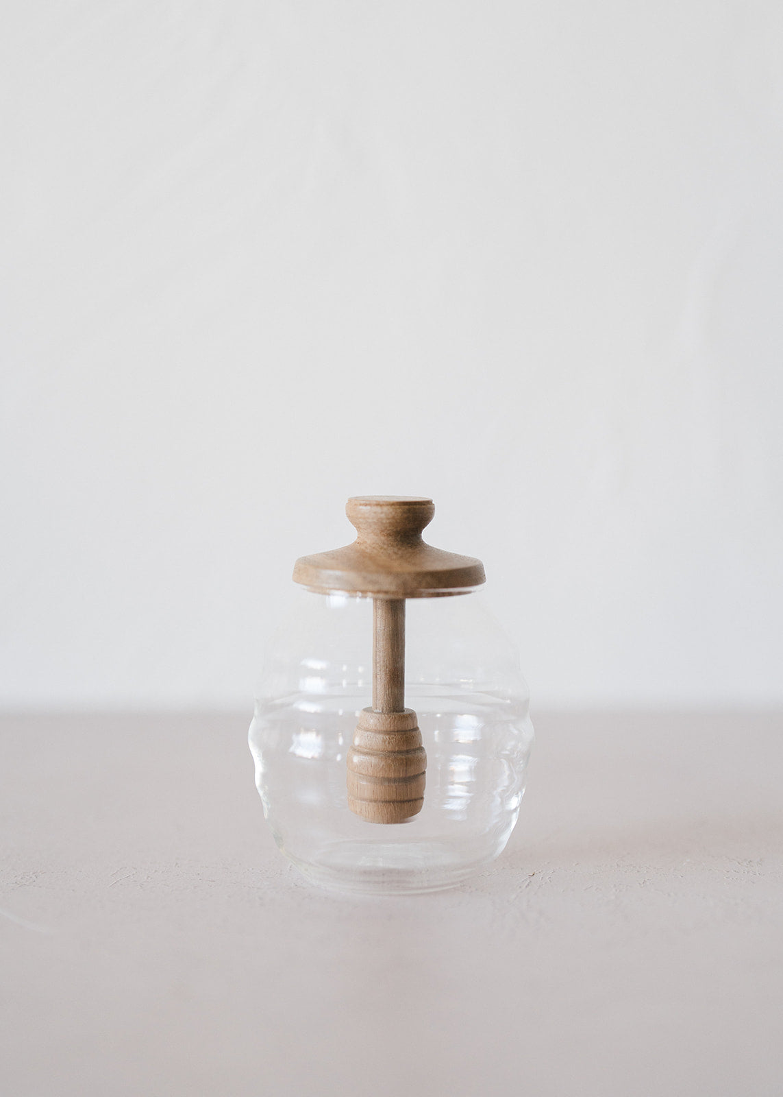 Glass Honey Jar w/ Wood Lid