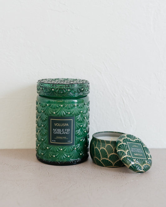 Noble Fir Garland Candle