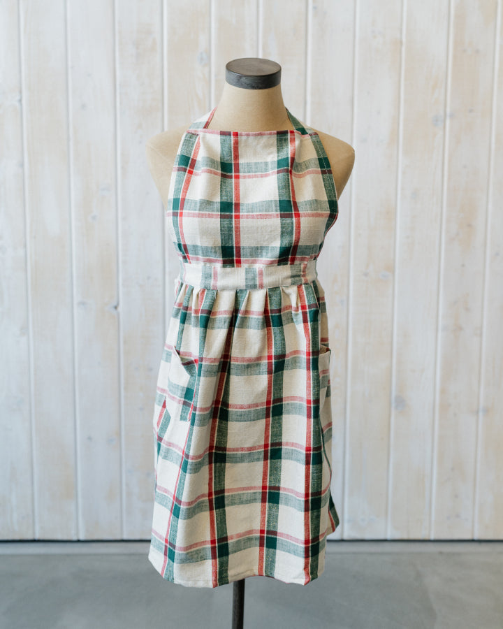 Classic Noel Plaid Apron