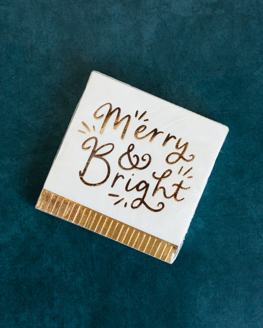 Merry & Bright Cocktail Napkin