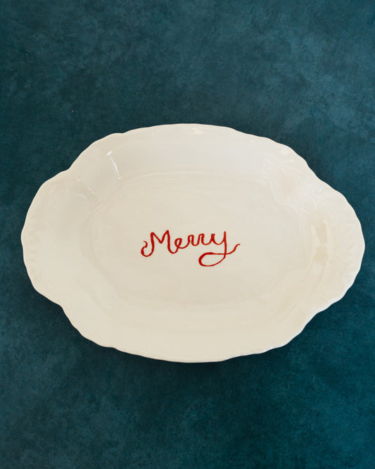 Red/White Merry Plate