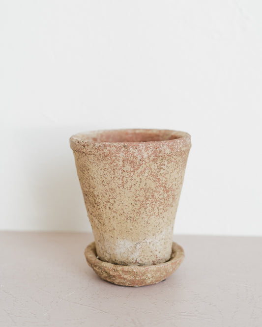 Sm. Distressed Cement Planter