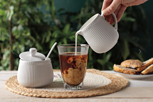 White Speckled Sugar Pot