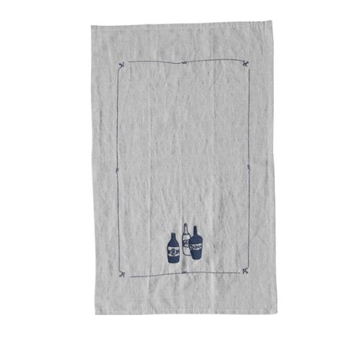 Embroidered Sketch Tea Towel
