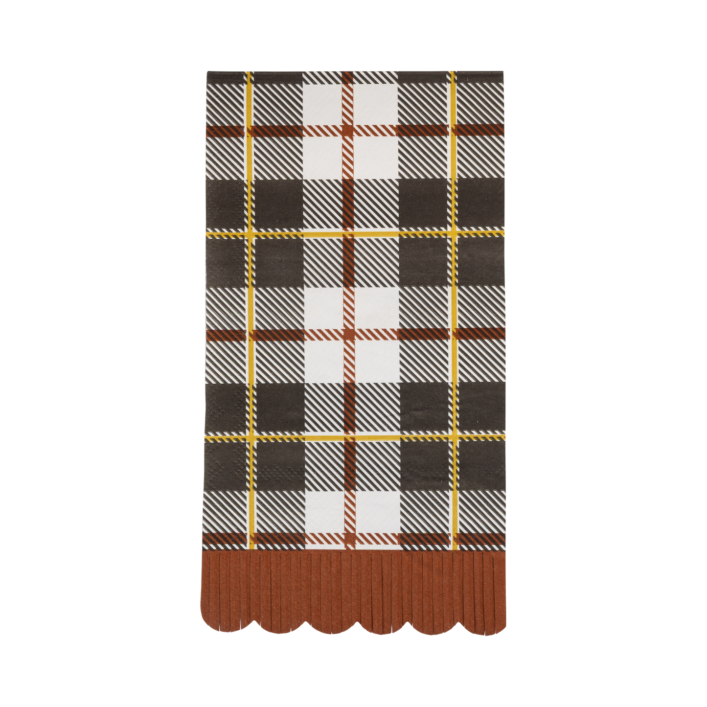 Black Fall Plaid Dinner Napkin