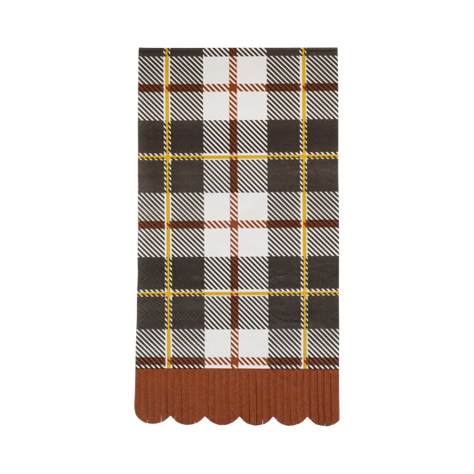 Black Fall Plaid Dinner Napkin