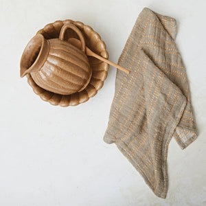 Tan & Pumpkin Tea Towel