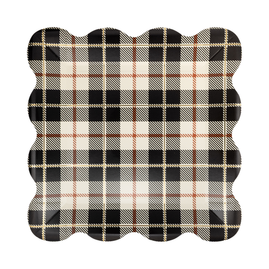 Black Fall Plaid 10" Plate